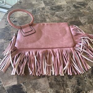 Pink Fringe Women Bag